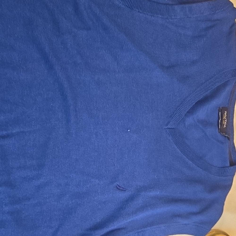 Nautica Men's V-Neck Sweater - Blue